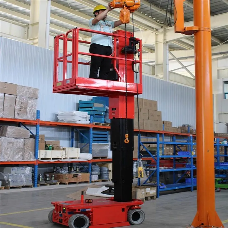 Compact Electric Aluminum Vertical Mast Lift